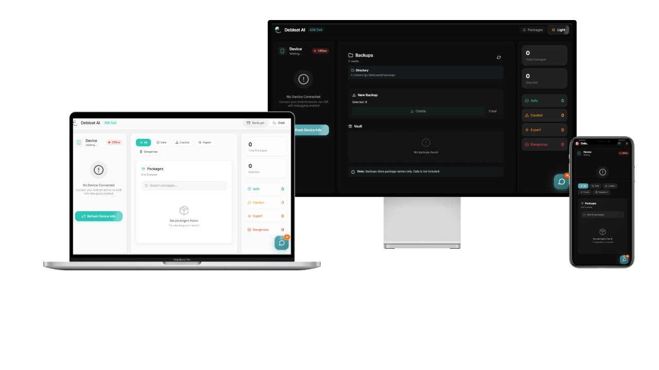 Debloat AI Interface